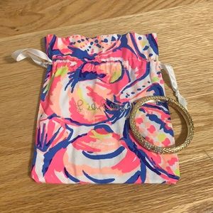 NEW Lilly Pulitzer gold bracelet with bag
